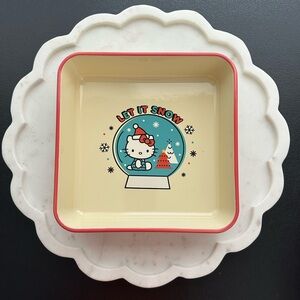 Hello Kitty Square Let It Snow Ceramic Bakeware